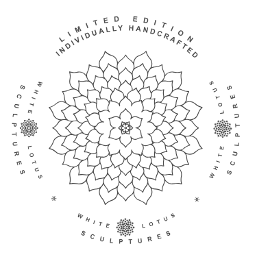 white lotus sculptures